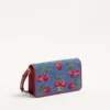 Mini sac à bandoulière en denim Vlogo Signature avec broderie Cherryfic Mini sac à bandoulière en denim Vlogo Signature avec broderie Cherryfic