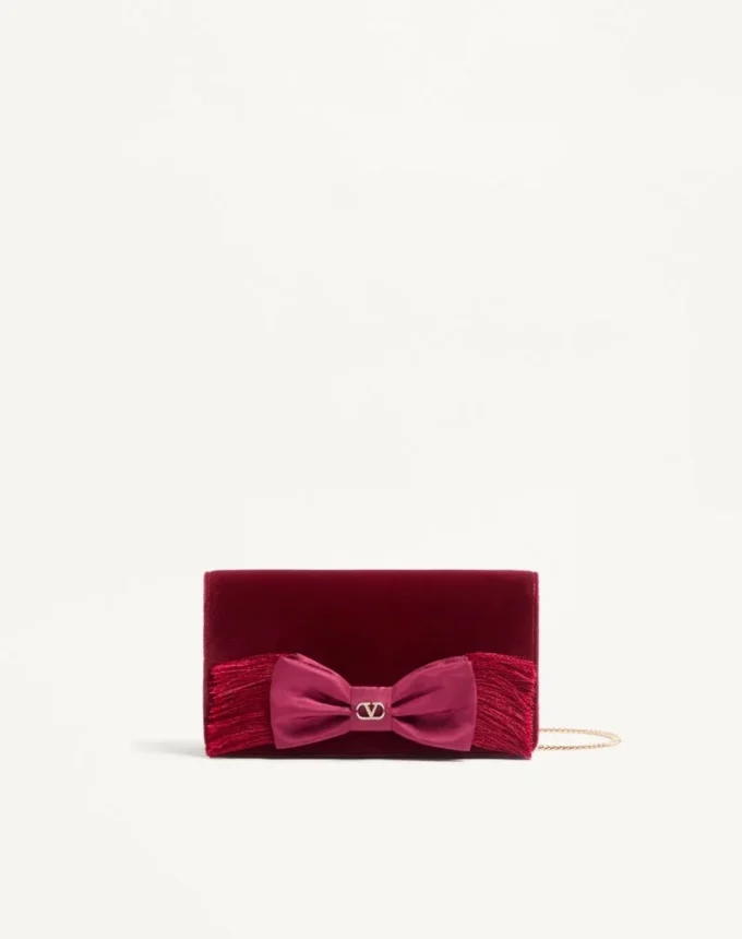 Mini sac à bandoulière en velours Vlogo Signature Mini sac à bandoulière en velours Vlogo Signature