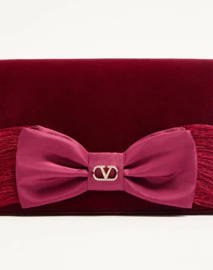 Mini sac à bandoulière en velours Vlogo Signature Mini sac à bandoulière en velours Vlogo Signature