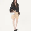 Mini sac à bandoulière VLogo Signature en cuir de veau grainé laminé Mini sac à bandoulière VLogo Signature en cuir de veau grainé laminé