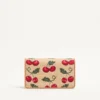 Mini sac à bandoulière Vlogo Signature en raphia jacquard avec motif Cherryfic Mini sac à bandoulière Vlogo Signature en raphia jacquard avec motif Cherryfic