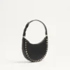 Mini sac hobo Rockstud en cuir de veau grainé Mini sac hobo Rockstud en cuir de veau grainé