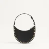 Mini sac hobo Rockstud en cuir de veau grainé Mini sac hobo Rockstud en cuir de veau grainé