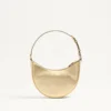 Mini sac hobo Vlogo Signature en cuir de veau grainé laminé Mini sac hobo Vlogo Signature en cuir de veau grainé laminé