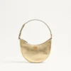 Mini sac hobo Vlogo Signature en cuir de veau grainé laminé Mini sac hobo Vlogo Signature en cuir de veau grainé laminé