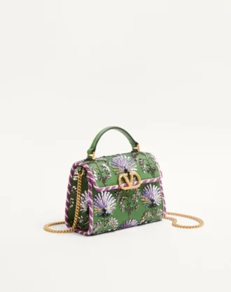 Mini sac à main brodé Valentino Garavani Vsling avec logo bijou