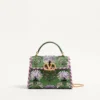 Mini sac à main brodé Valentino Garavani Vsling avec logo bijou Mini sac à main brodé Valentino Garavani Vsling avec logo bijou