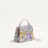 Mini sac à main Valentino Garavani Vsling avec motif Flowerism en strass et logo bijou Mini sac à main Valentino Garavani Vsling avec motif Flowerism en strass et logo bijou