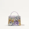 Mini sac à main Valentino Garavani Vsling avec motif Flowerism en strass et logo bijou Mini sac à main Valentino Garavani Vsling avec motif Flowerism en strass et logo bijou