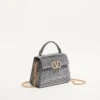 Mini sac à main Valentino Garavani Vsling avec strass et logo bijou Mini sac à main Valentino Garavani Vsling avec strass et logo bijou