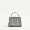 Mini sac à main Valentino Garavani Vsling avec strass et logo bijou Mini sac à main Valentino Garavani Vsling avec strass et logo bijou