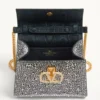 Mini sac à main Valentino Garavani Vsling avec strass et logo bijou Mini sac à main Valentino Garavani Vsling avec strass et logo bijou