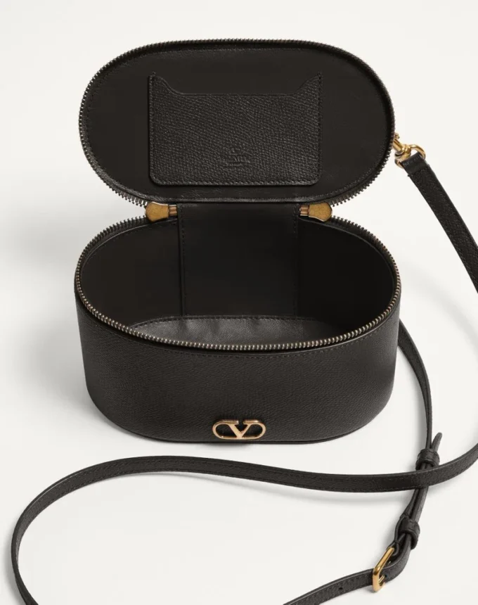 Mini sac à main Vlogo Signature en cuir de veau grainé Mini sac à main Vlogo Signature en cuir de veau grainé