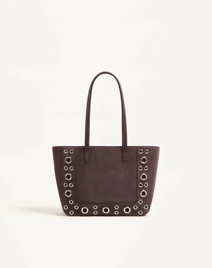 Mini sac shopping en daim Nellcôte de Valentino Garavani Mini sac shopping en daim Nellcôte de Valentino Garavani