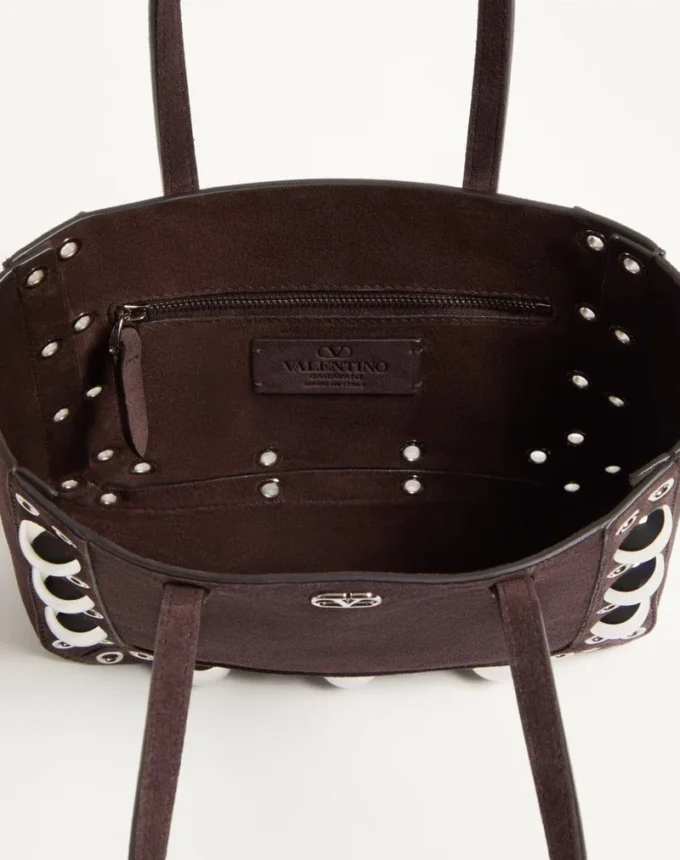 Mini sac shopping en daim Nellcôte de Valentino Garavani Mini sac shopping en daim Nellcôte de Valentino Garavani
