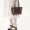 Mini sac shopping en daim Nellcôte de Valentino Garavani Mini sac shopping en daim Nellcôte de Valentino Garavani