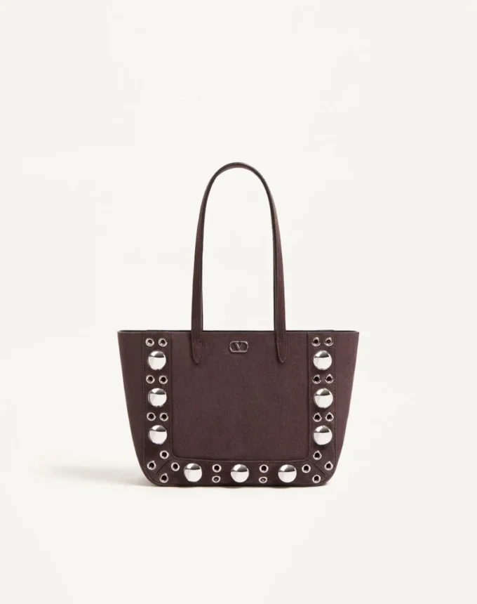 Mini sac shopping en daim Nellcôte de Valentino Garavani Mini sac shopping en daim Nellcôte de Valentino Garavani