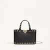 Mini sac shopping Rockstud en cuir de veau grainé Mini sac shopping Rockstud en cuir de veau grainé