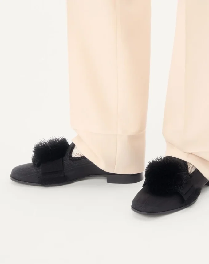 Mocassins Bowow en tissu moiré