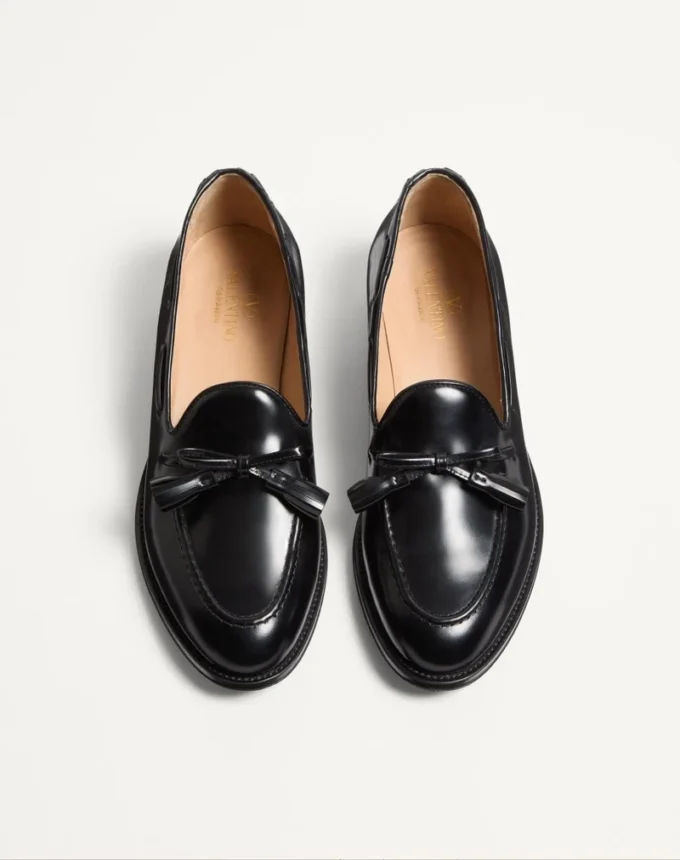 Mocassins Bowshire en cuir de veau brillant