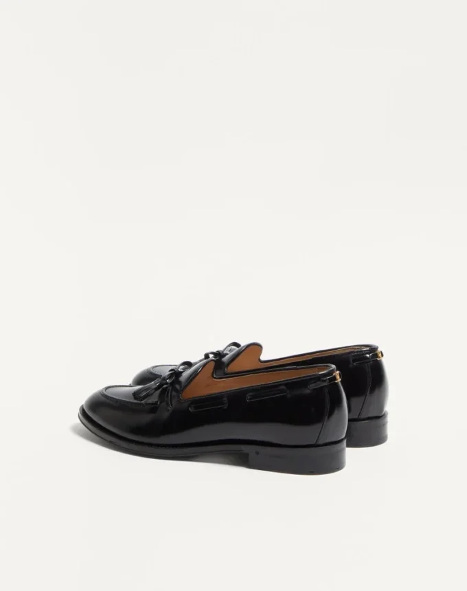 Mocassins Bowshire en cuir de veau brillant