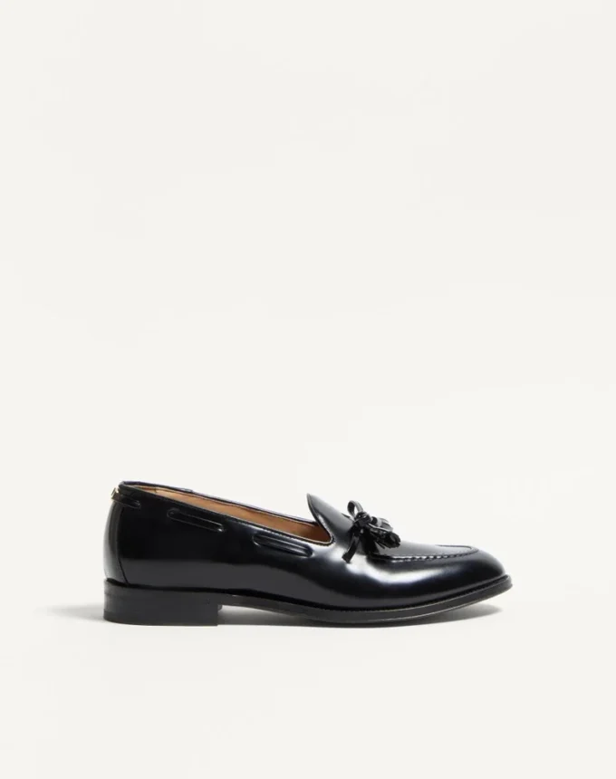 Mocassins Bowshire en cuir de veau brillant