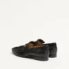 Mocassins en cuir de chevreau avec franges et logo VLogo Signature