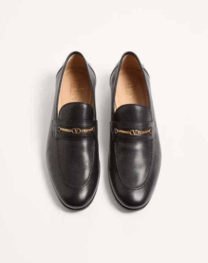 Mocassins en cuir de chevreau VLogo Signature