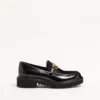 Mocassins en cuir de veau avec logo VLogo Signature