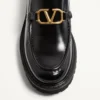 Mocassins en cuir de veau avec logo VLogo Signature
