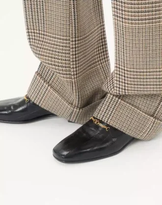 Mocassins Jiggie en peau d’anguille et cuir nappa Mocassins Jiggie en peau d’anguille et cuir nappa