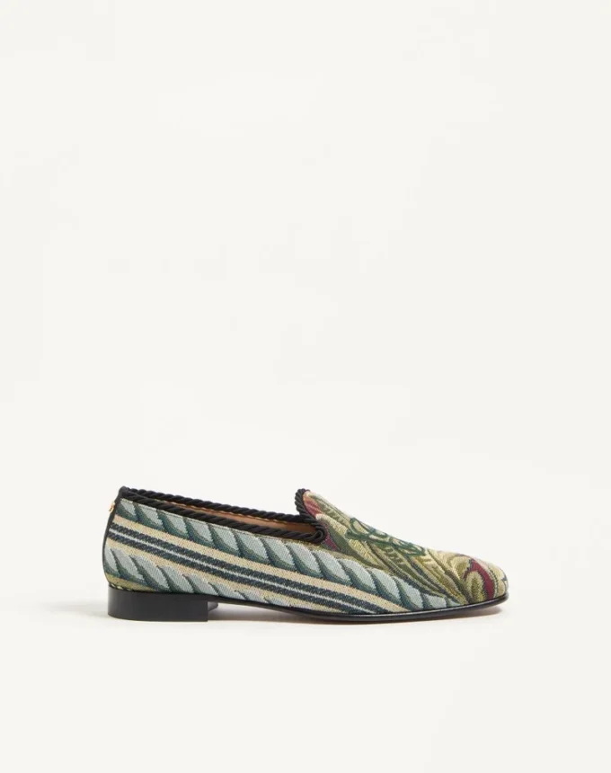 Mocassins Les Alcôvettes en tissu gobelin