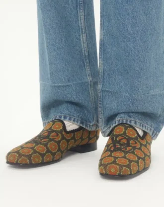 Mocassins Les Alcôvettes en tissu jacquard