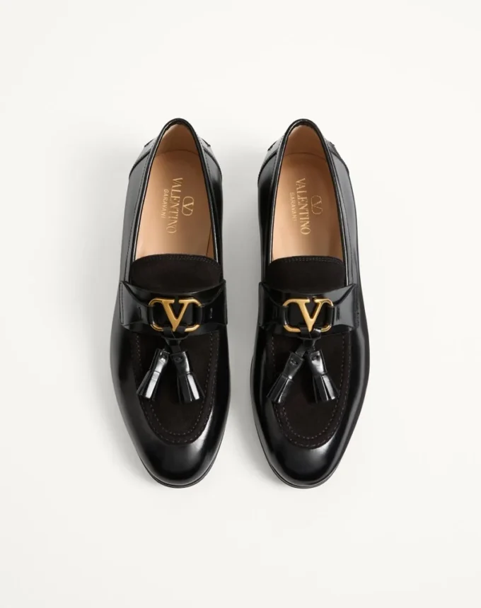 Mocassins Vaniteux en cuir de veau et cuir refendu Mocassins Vaniteux en cuir de veau et cuir refendu