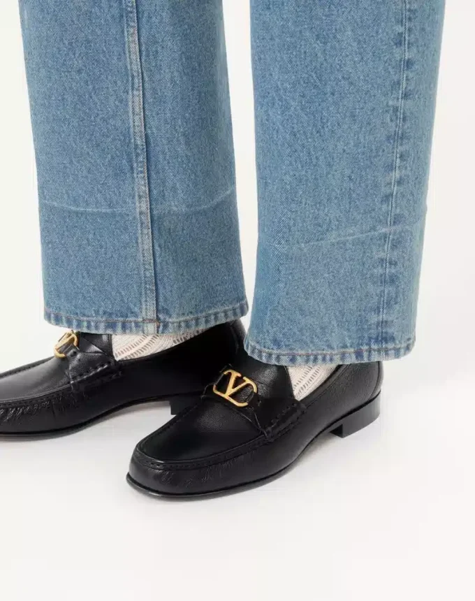 Mocassins VLogo Signature en cuir de buffle