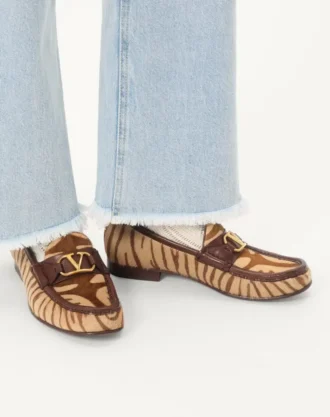 Mocassins Vlogo Signature en cuir de veau effet poney 20 mm Mocassins Vlogo Signature en cuir de veau effet poney 20 mm