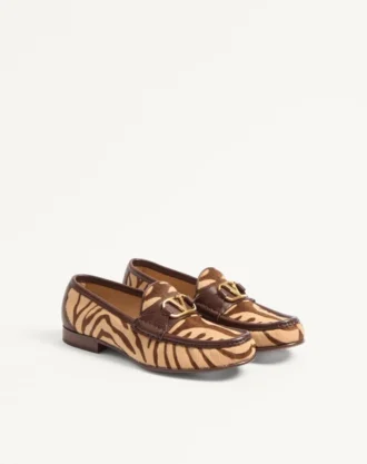 Mocassins Vlogo Signature en cuir de veau effet poney 20 mm Mocassins Vlogo Signature en cuir de veau effet poney 20 mm