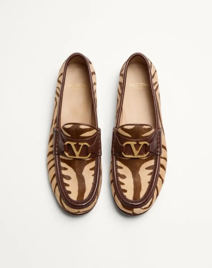 Mocassins Vlogo Signature en cuir de veau effet poney 20 mm Mocassins Vlogo Signature en cuir de veau effet poney 20 mm