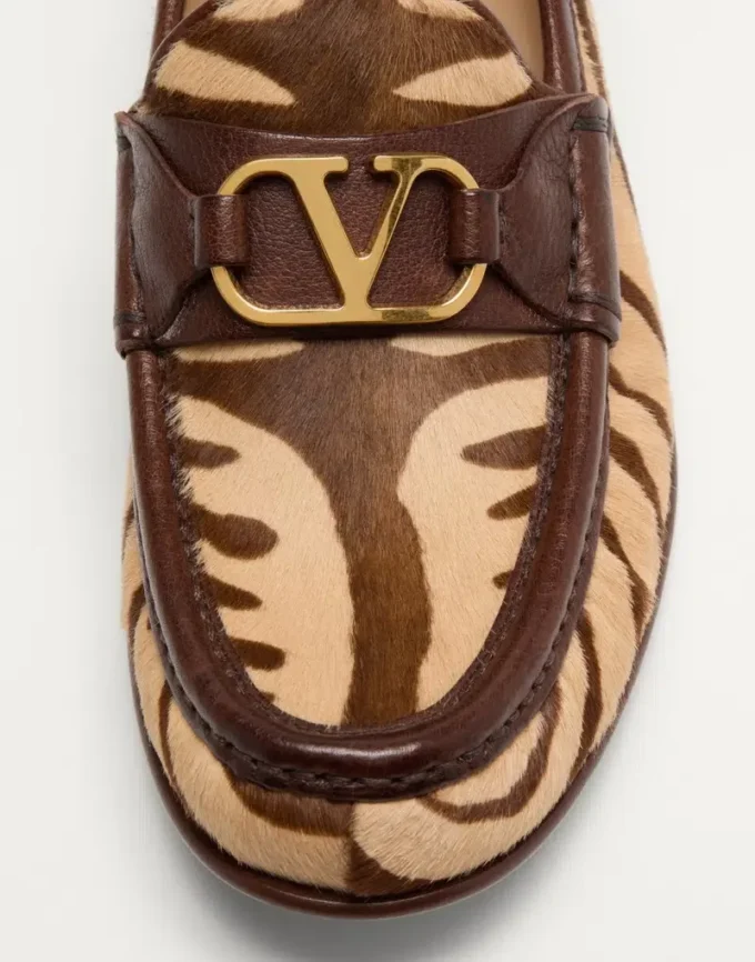 Mocassins Vlogo Signature en cuir de veau effet poney 20 mm Mocassins Vlogo Signature en cuir de veau effet poney 20 mm