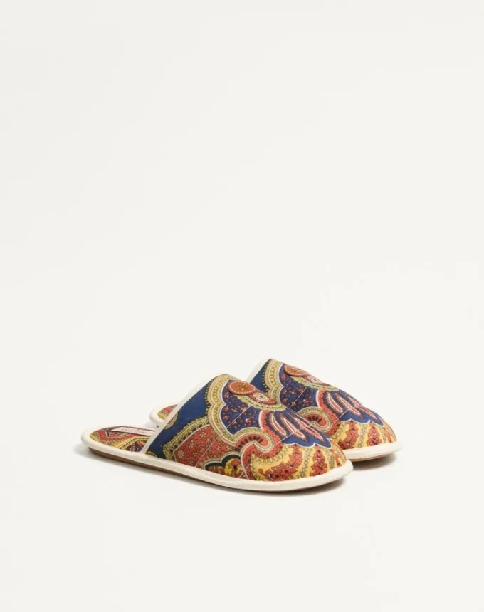 Mule Ta Chambre en tissu denim Voyage Imaginaire