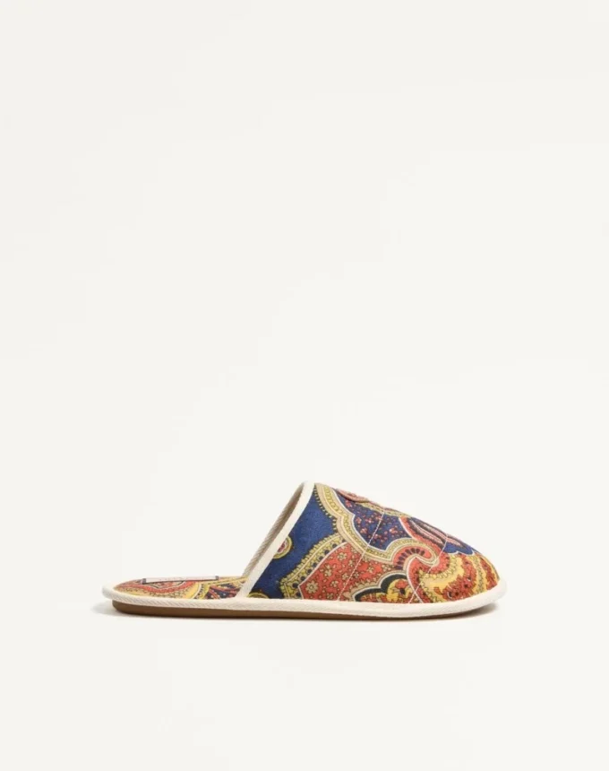 Mule Ta Chambre en tissu denim Voyage Imaginaire