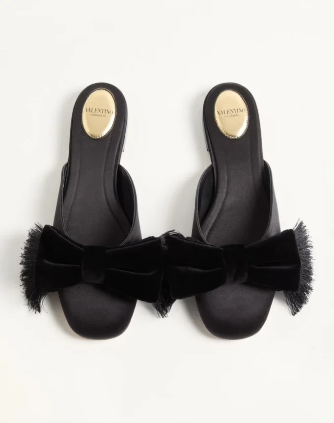Mules en satin Reinette
