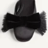 Mules en satin Reinette