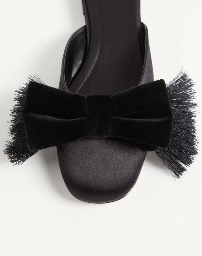Mules en satin Reinette