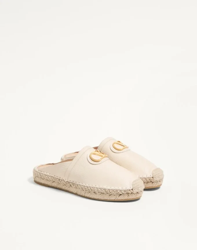 Mules Vlogo Signature en cuir de veau grainé 25 mm Mules Vlogo Signature en cuir de veau grainé 25 mm
