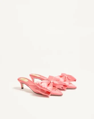 Mules Yolande en satin 45 mm