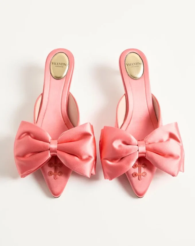 Mules Yolande en satin 45 mm Mules Yolande en satin 45 mm