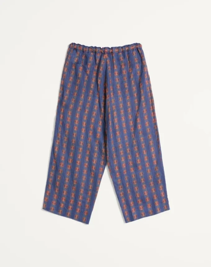Pantalon de pyjama en lin imprimé Voyage Imaginaire Pantalon de pyjama en lin imprimé Voyage Imaginaire