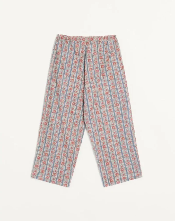 Pantalon de pyjama en mousseline de coton avec imprimé Voyage Imaginaire Pantalon de pyjama en mousseline de coton avec imprimé Voyage Imaginaire