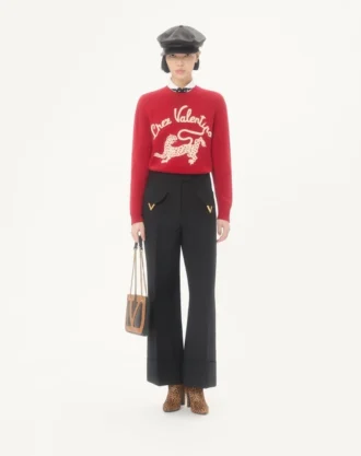 Pantalon en crêpe couture